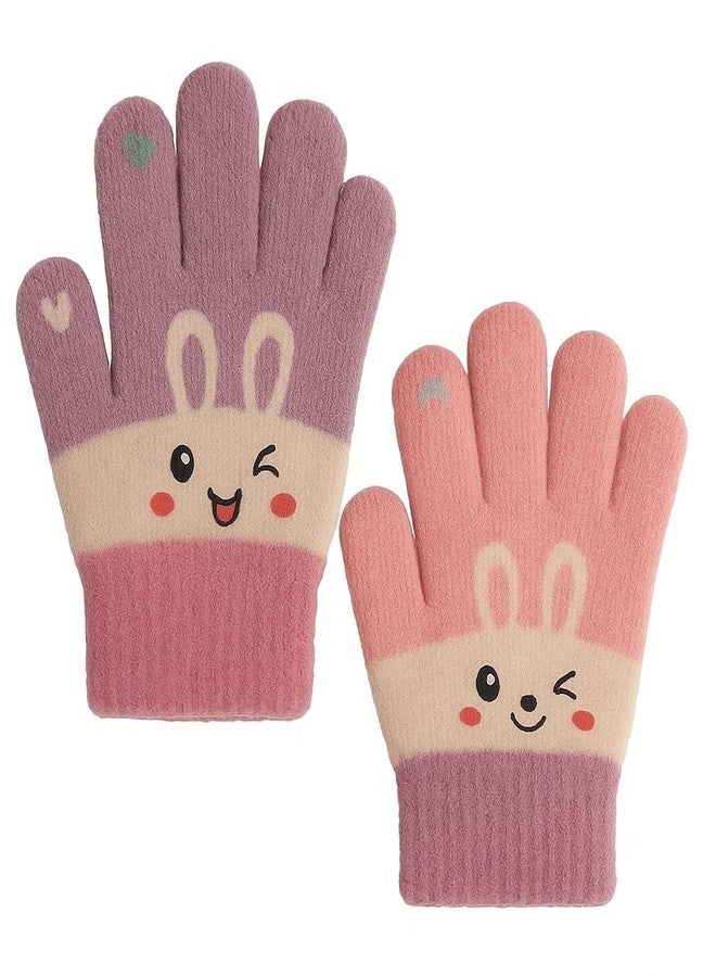NAT Winter Warm Stretchable Cartoon Knit Gloves for Boys & Girls (Age 5-8 Years) | Soft Woolen Gloves | Assorted Any 1 Pair - Image 4